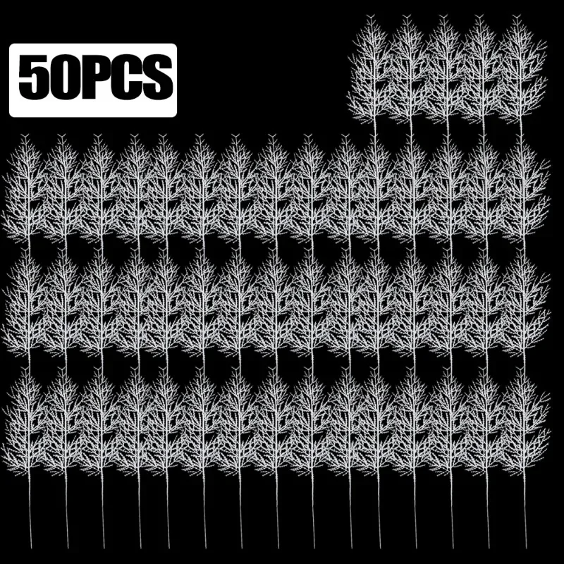 

Искусственные белые сосновые ветки, 10/50 шт.