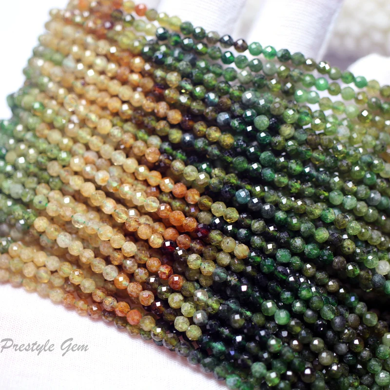 

Meihan натуральный (1 нить/комплект) желтый зеленый турмалин 3-3,5 мм граненые круглые свободные бусины ручной работы для изготовления ювелирных ...