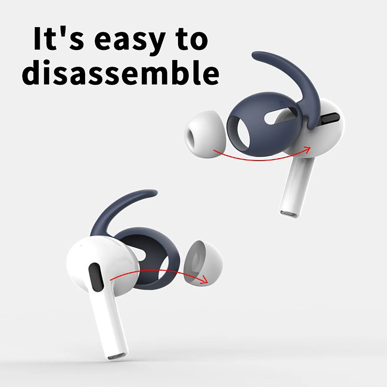 Силиконовые наушники-вкладыши чехол для наушников Airpods Pro защита от потери