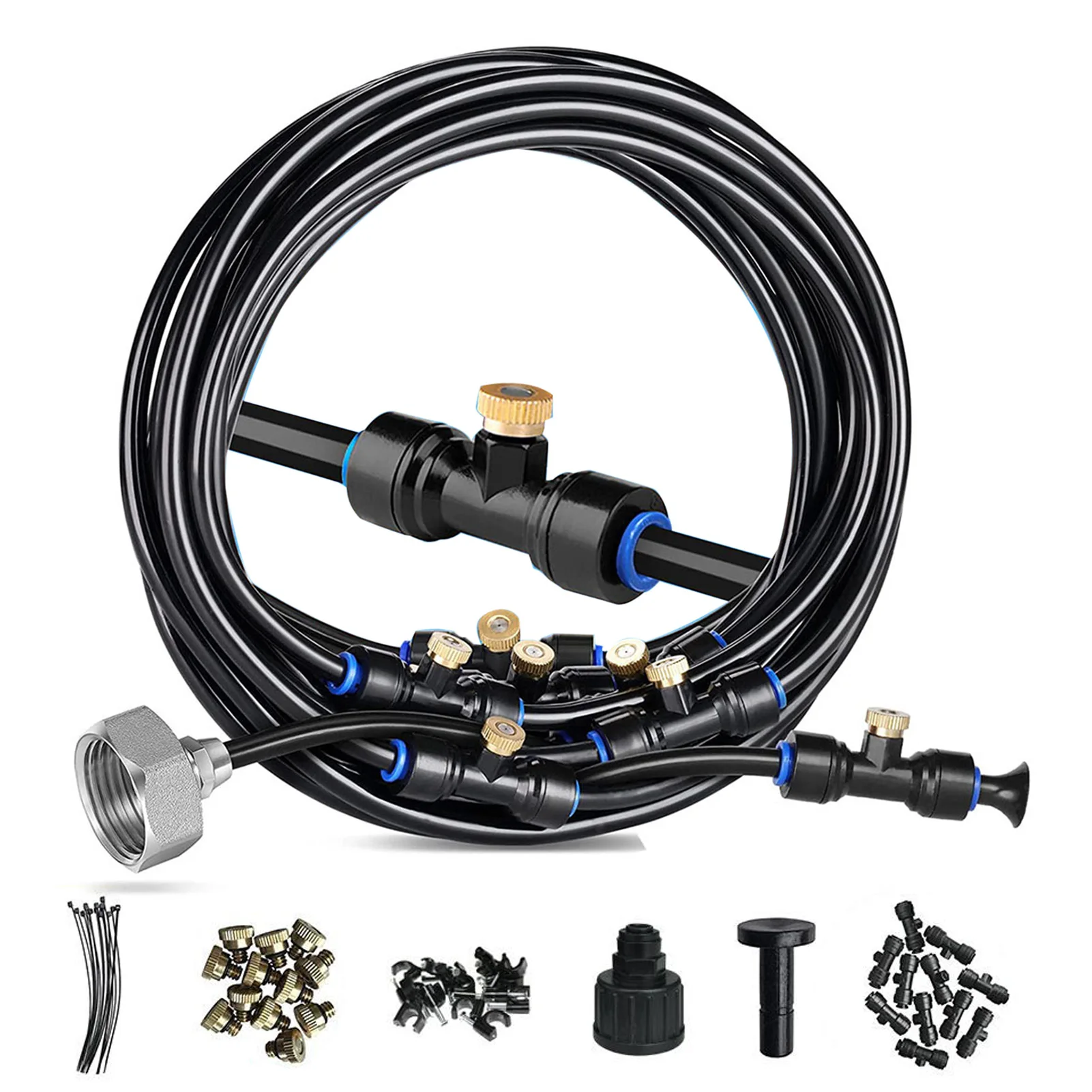 

Water Mister Misting System For Cooling Outdoor Water Mister Cooling System For Porch Garden Trampoline Umbrella Greenhouse