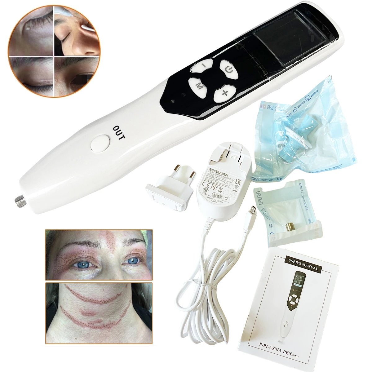 Плазменная ручка Fibroblast для лифтинга век 2 в 1 озоновая плазменная бородавок