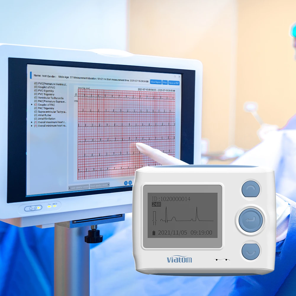 Viatom Th12 12 Lead 24 Hor портативный 12-канальный Holter рекордер кабель eccg устройство для