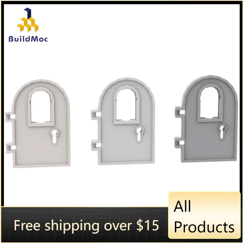 

10PCS High-Tech Assemble Partice 64390 4x6 Dome Door With Window Brick Building Blocks Kit Replaceable Part Toy For Children