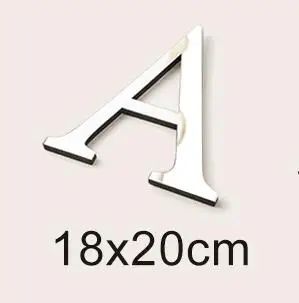 

OUJING 3D Зеркальные Настенные Наклейки Английский Алфавит
