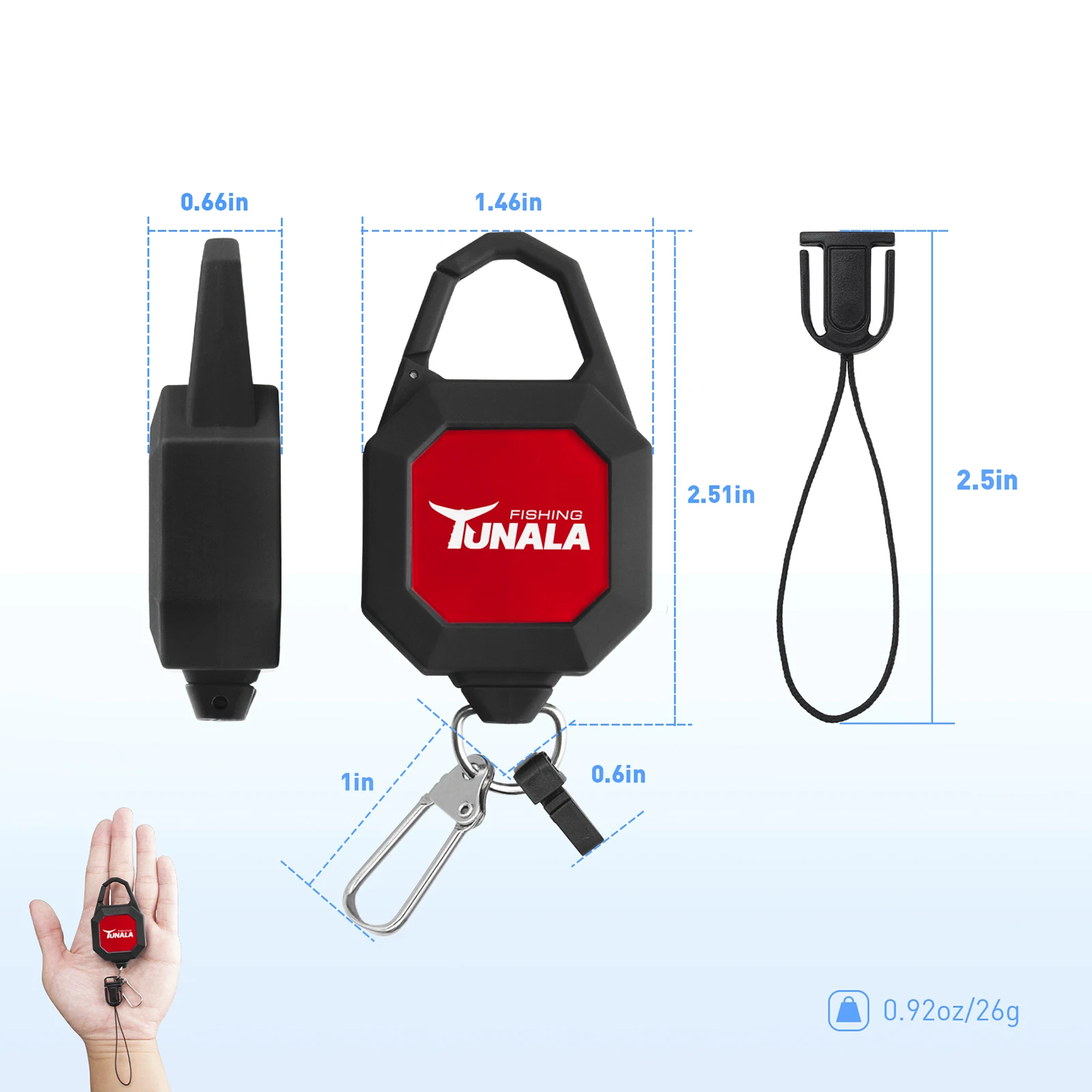

Fishing Tool Retractor Retractable Buckle Fishing Lure Pliers Buckle Outdoor Anti-lost Device Retractable Keychain Spring Clip