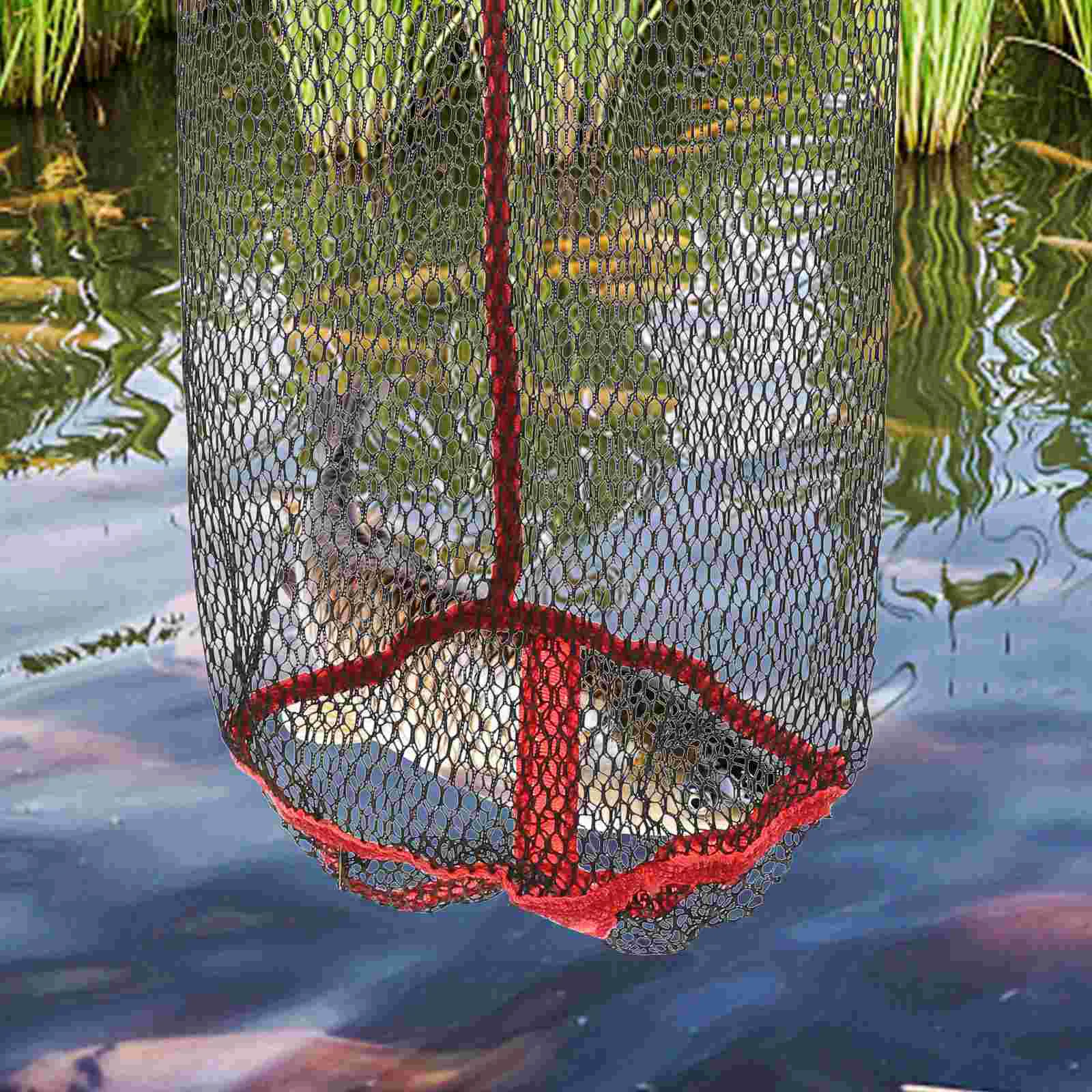 Mesh Bags Drawstring Feeder Bait Thrower Fish Catcher Net Fishing Basket Lobster Bait Cages Shrimp Basket enlarge