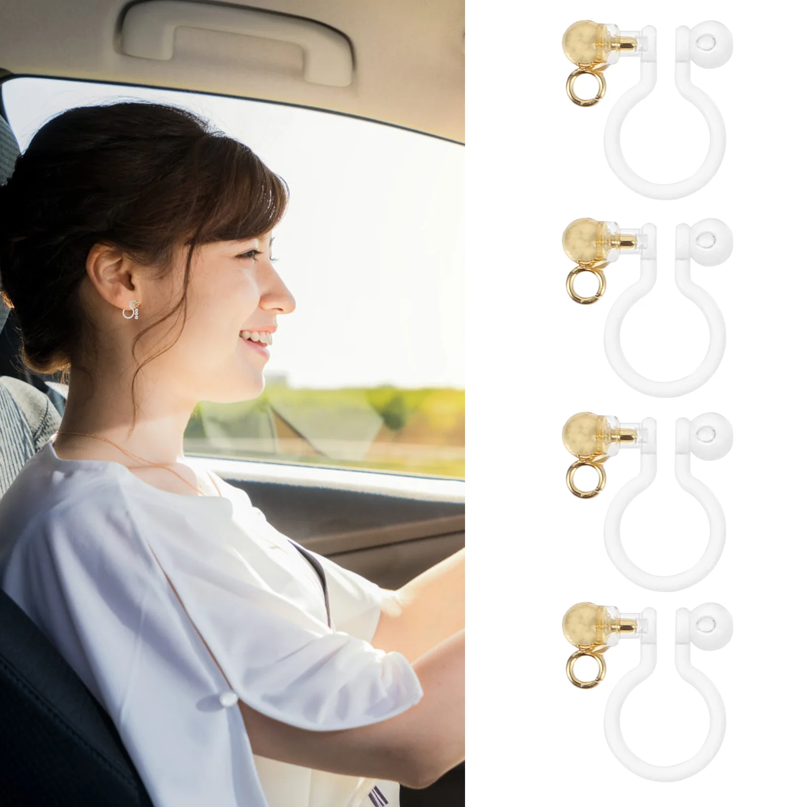 

Clip Converter Ear Earring Accessories Girls Hypoallergenic Earrings DIY Materials Ornaments