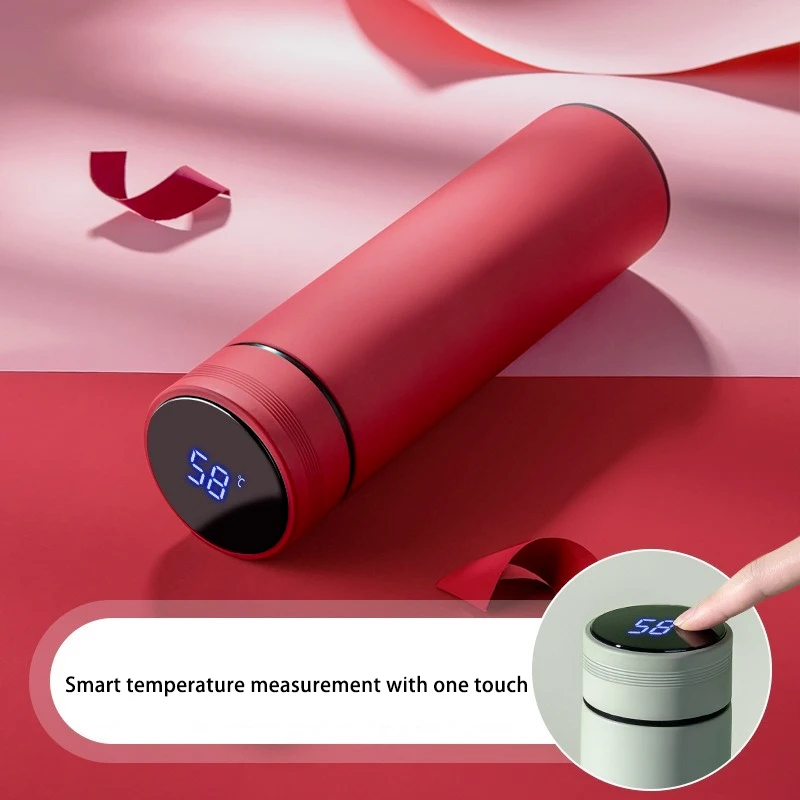 Нержавеющая стальная умная водная чаша, сохраняющая температуру и не протекающая, с двойной стенкой и LED-дисплеем, прочная.