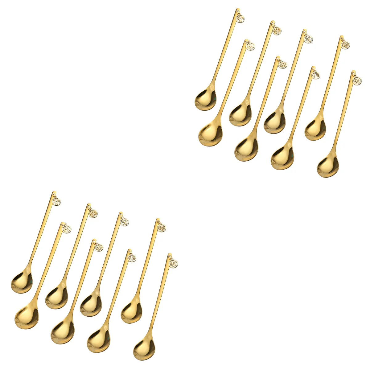 

Spoon Spoons Stirringcoffee Tea Chinese Ice Cream Mixing Mini Stainless Steel Spring Festival Flatware Serving Scoop Dinner
