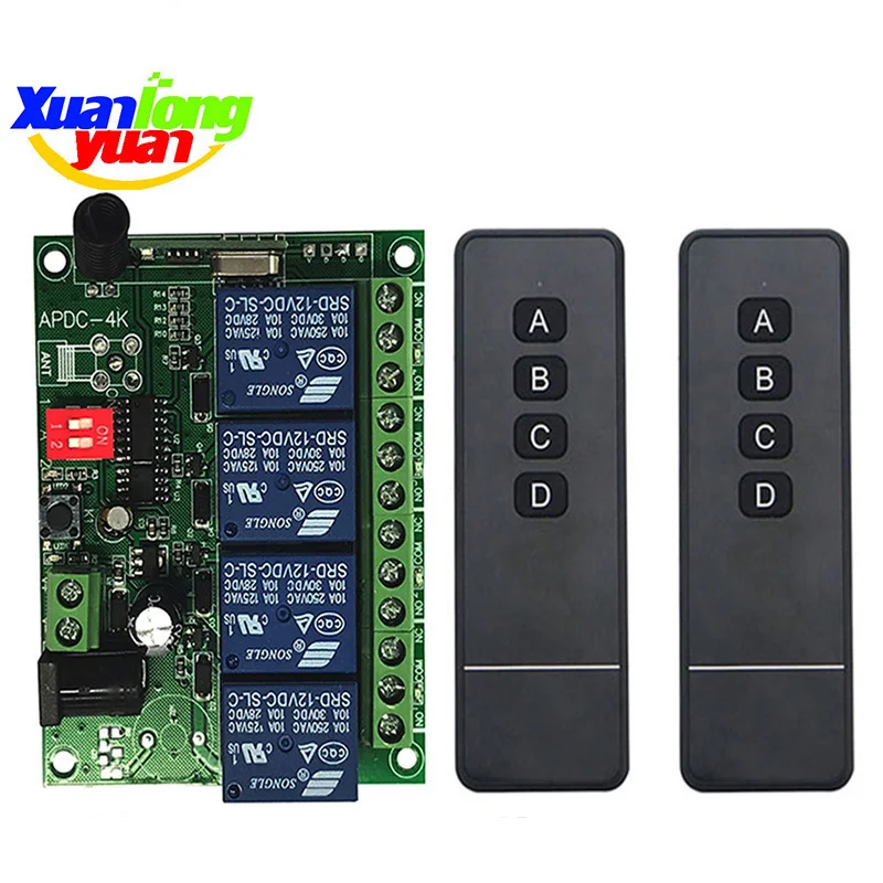 1000 м DC 12 В 24 4 канала беспроводной пульт дистанционного управления светодиодный