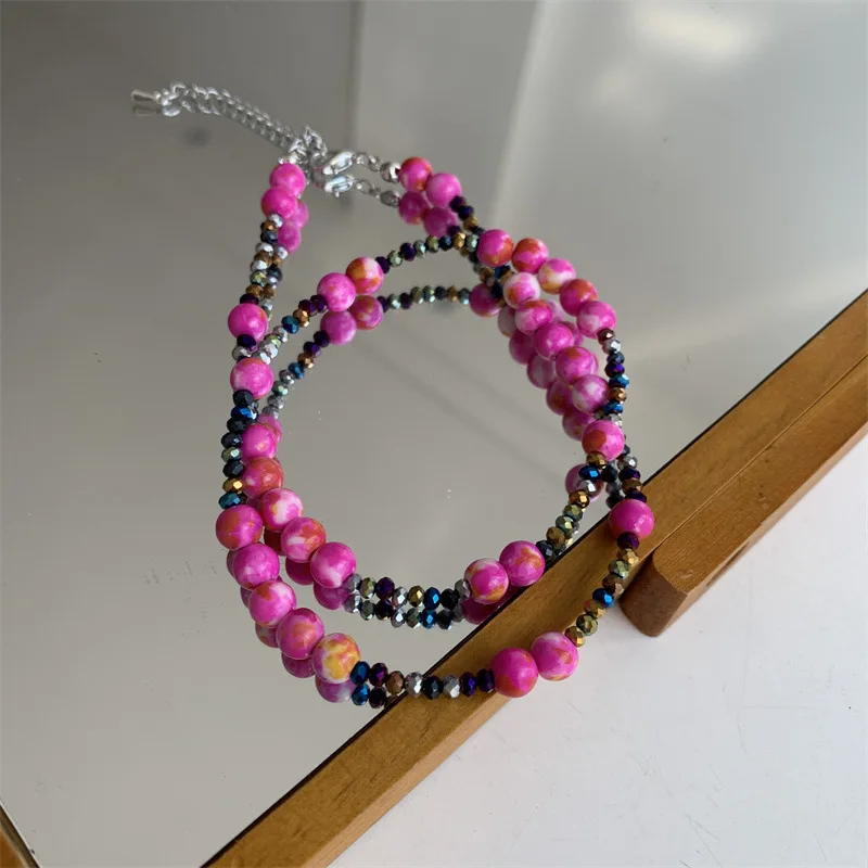 

Korean Holiday Style Beaded Temperament Bohemian Necklace for Women Jewelry