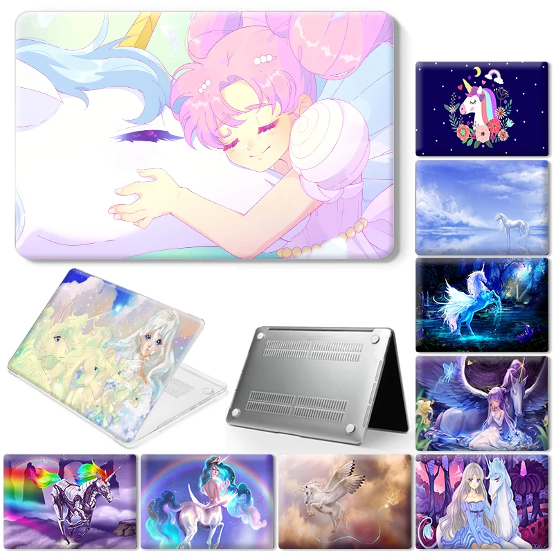 

Cartoon Unicorn Laptop Case For Macbook Air 11 2018 2020 13 Touch Bar ID Pro 13 15 16 Retina 15 13 12 inch Cover