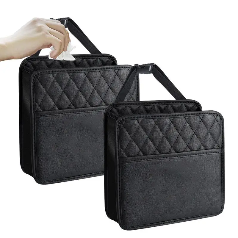 

Car Seat Back Organizer Car Organizer PU Leather For Backseat Large Capacity Decorative Interior Storage Supplies Wear Resistant