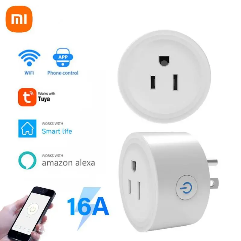 

Xiaomi 10/16/20A WiFi US Smart Plug Timing Function Smart Life Remote Control Socket Outlet Compatible With Alexa Google Home