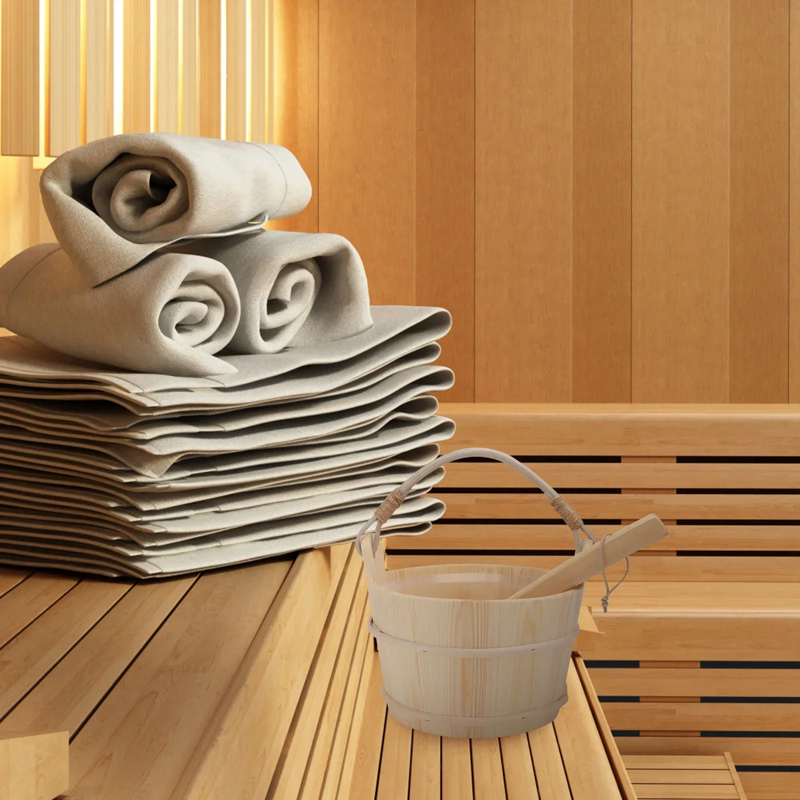 Деревянное ведро для сауны деревянная ложка воды и ванны набор спа аксессуаров