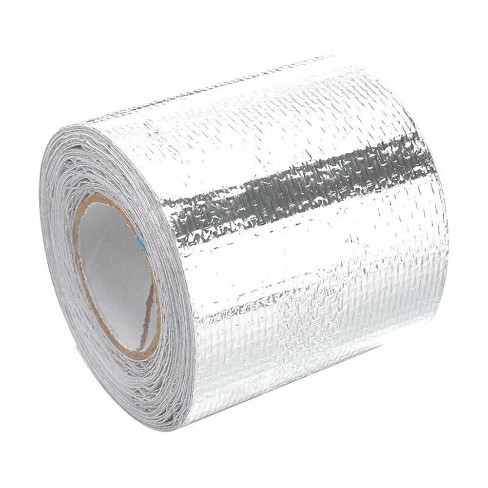 

5M*5cm Exhaust Pipe Insulation Tape Aluminum Foil Thermal Wrap Titanium Heat Wrap 100% Brand New Durable Useful