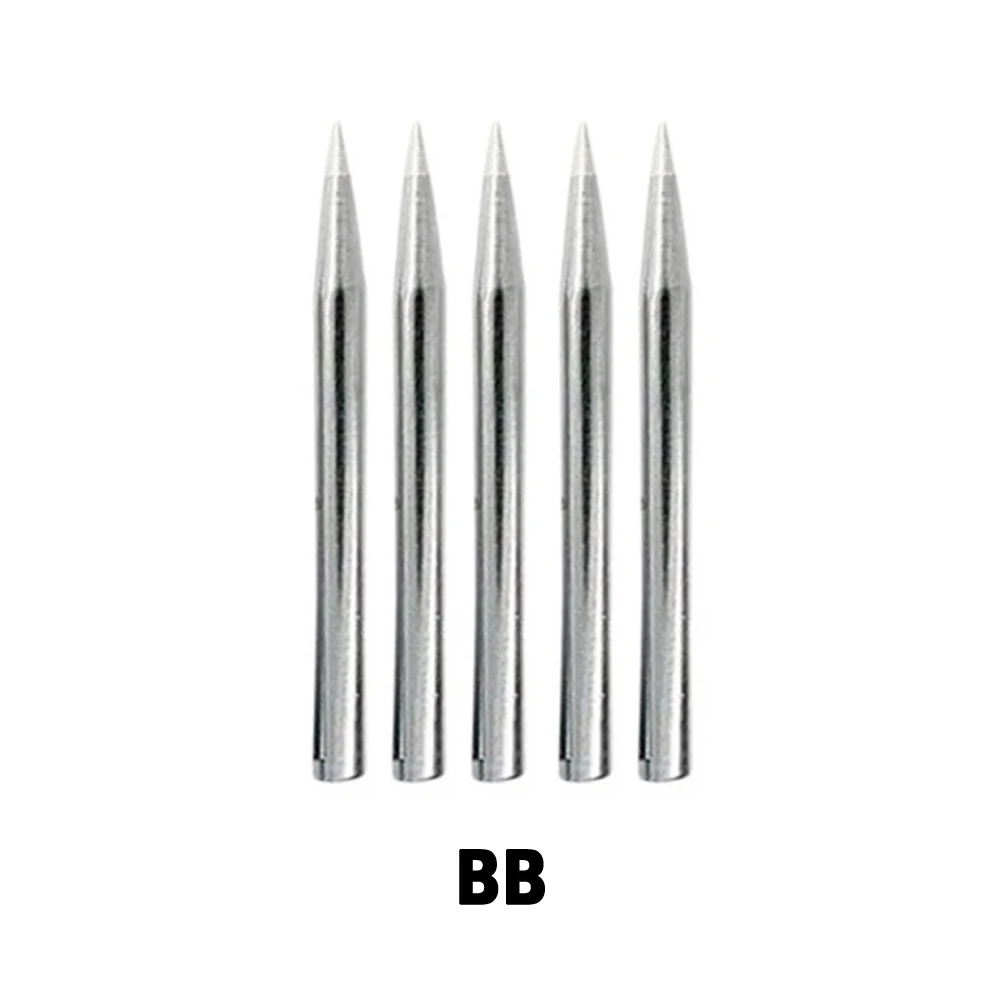 

5Pcs 60W Lead-Free Soldering Iron Tip BB B C D K External Heat Copper Sting Soldering Iron Welding Tips For Welding Equipment