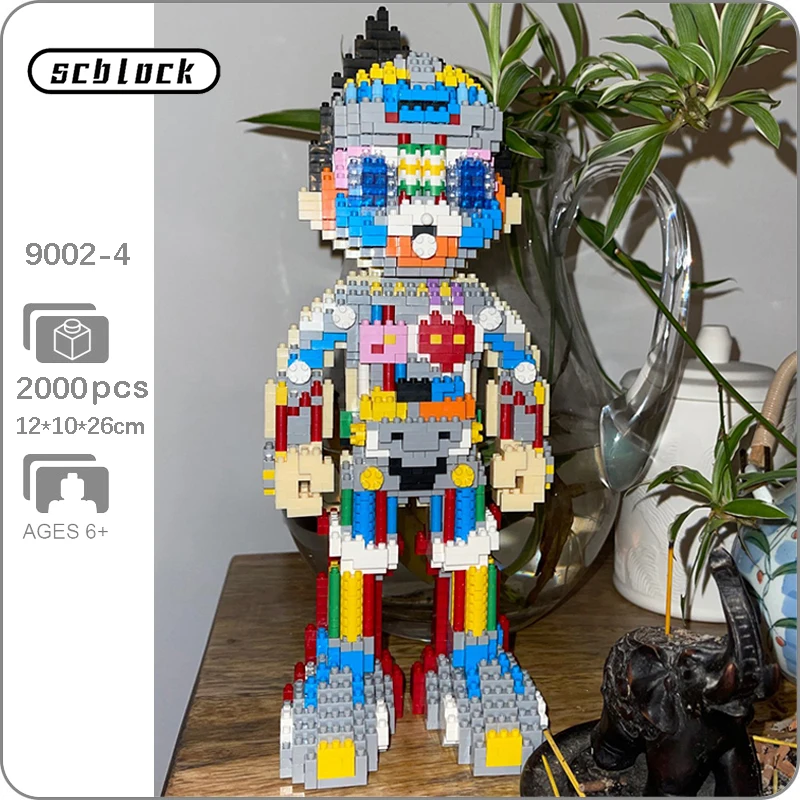 SC 9002-4 аниме Astro Boy Mighty Atom полноразмерный робот битвы мини алмазные блоки кирпичи