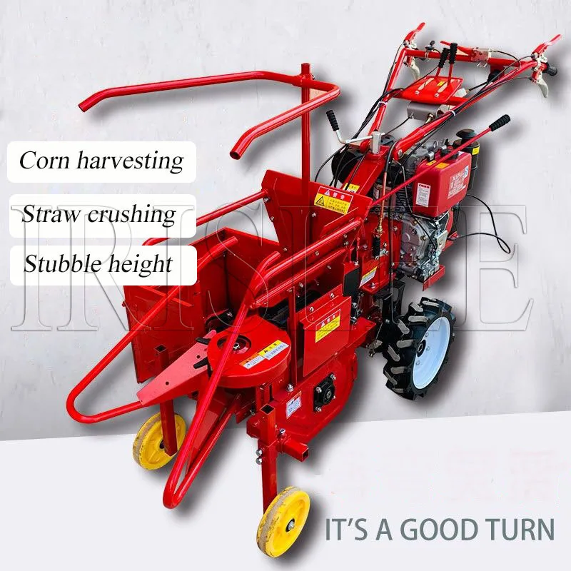 Полностью автоматическая дробилка для соломы дизельный небольшой гусеничный