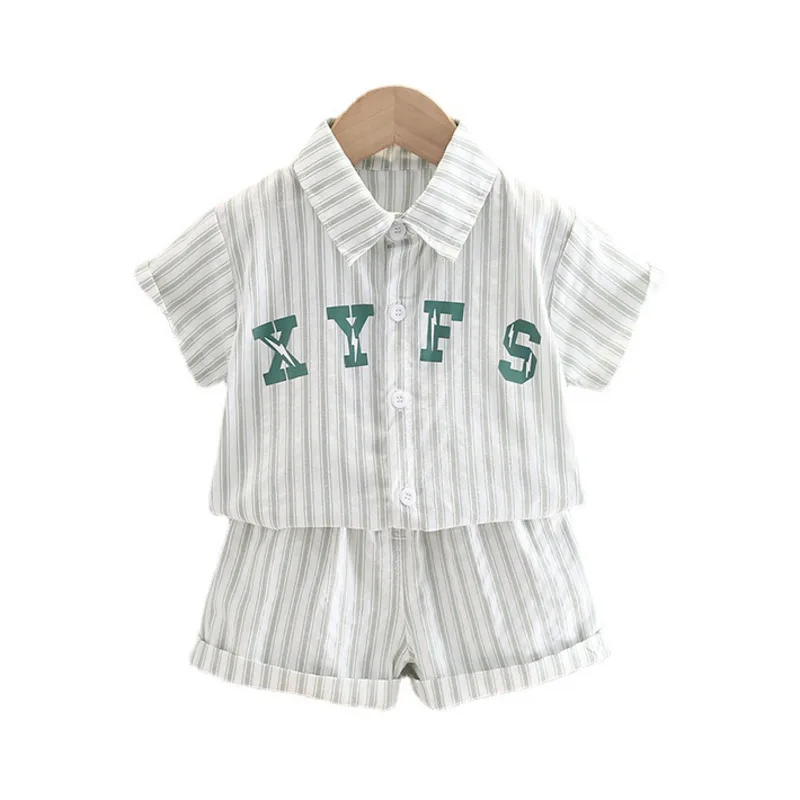 

New Summer Baby Clothes Suit Children Boys Casual Shirt Shorts 2Pcs/Set Toddler Fashion Costume Infant Outfits Kids Tracksuits
