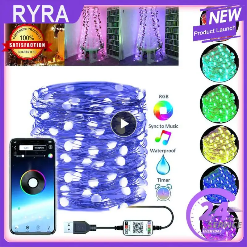 

Speed Adjustment Led String Light Rhythmic Remote Control Lamp Memory Function Brightness Adjustment Rgb Light String