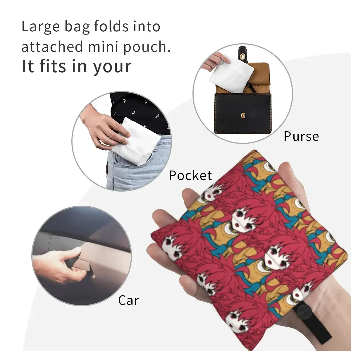 Сумки для покупок Nao Egokoro складные экологически чистые мешки продуктов большой