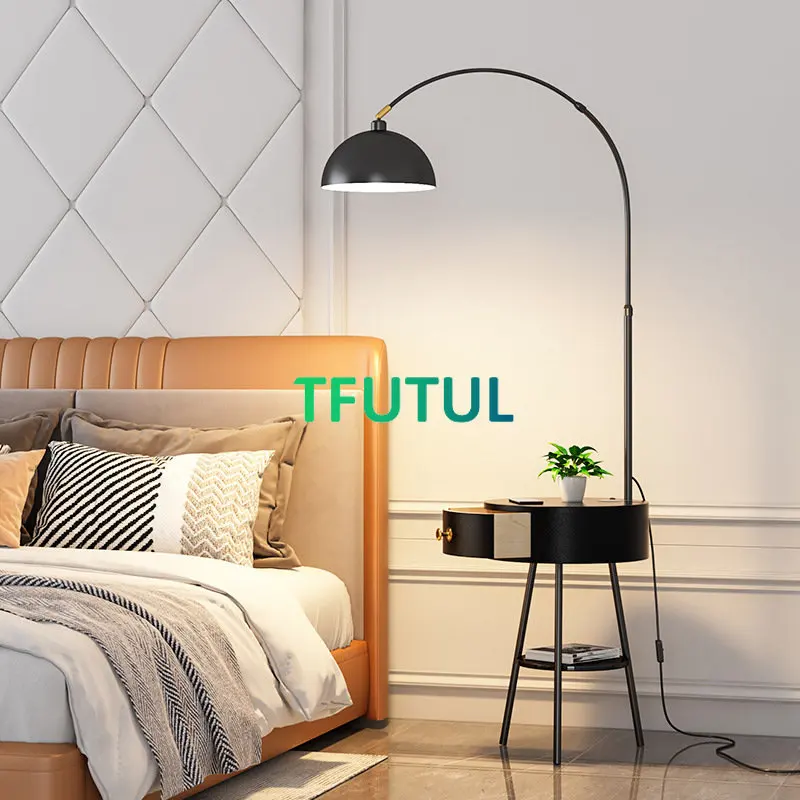 

Wireless Rechargeable Drawer Shelf Led Standing Lamp Living Room Sofa Bedroom Bedside Lamps Nordic Decoration Home