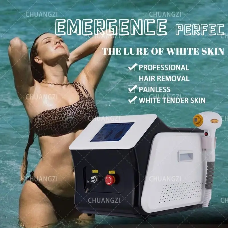 

2000W Ice Platinum 808nm Diode Laser Hair Removal Machine Epilator 755 808 1064 Painless 3 Waves