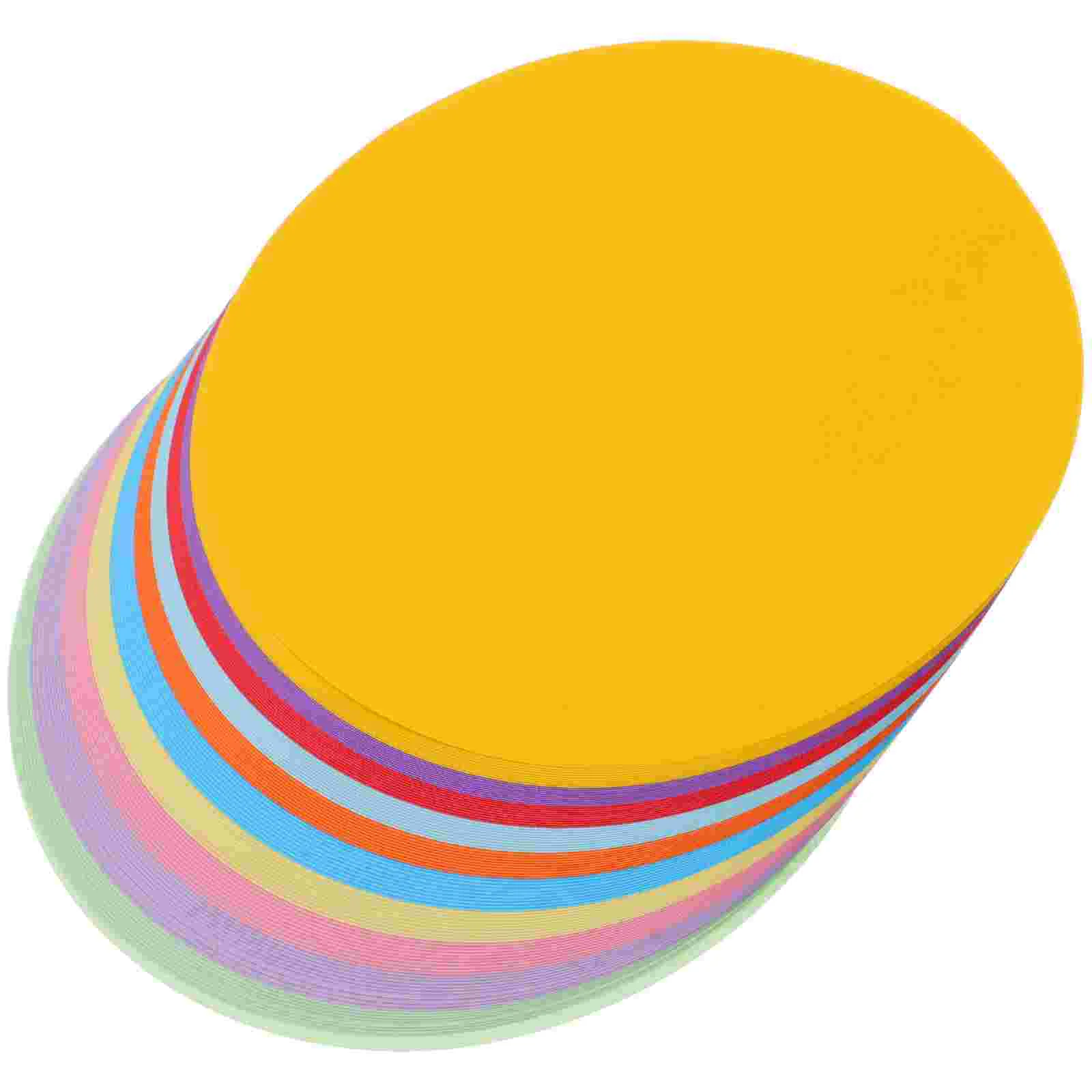 

100 Sheets Decorate Round Colored Paper Child Circle Coloring Origami Cardstock Craft DIY