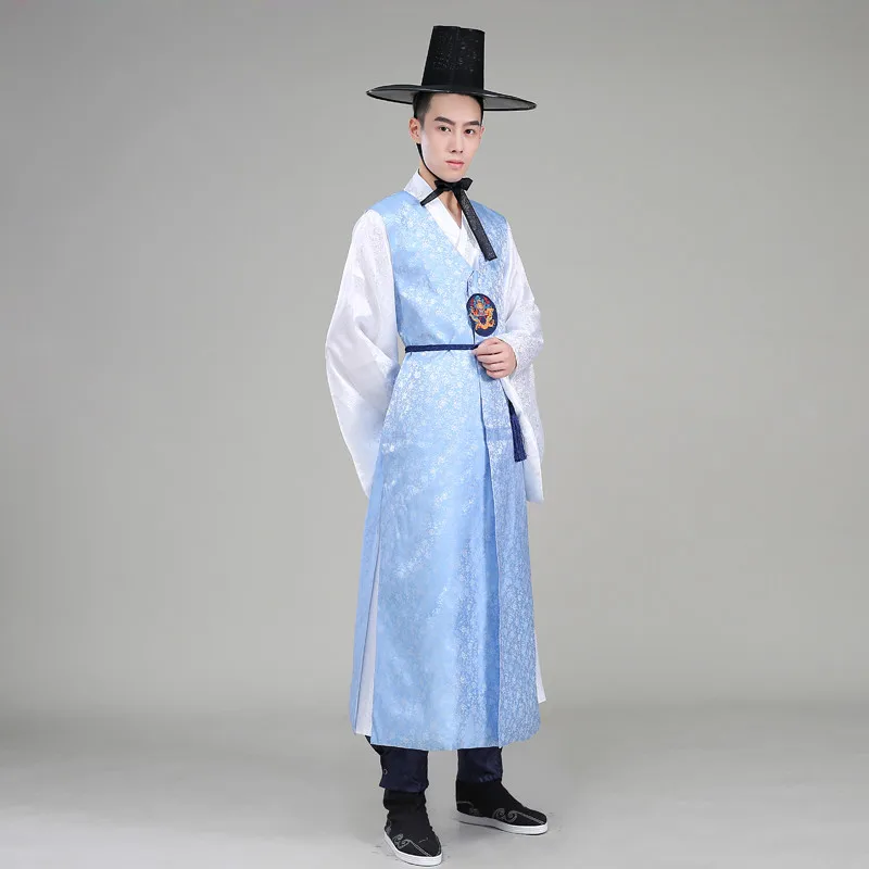 New Arrival Men Hanbok Male Korea Tradition Costume Hanfu  Korea Folk Clothes Stage Performance Party Costume