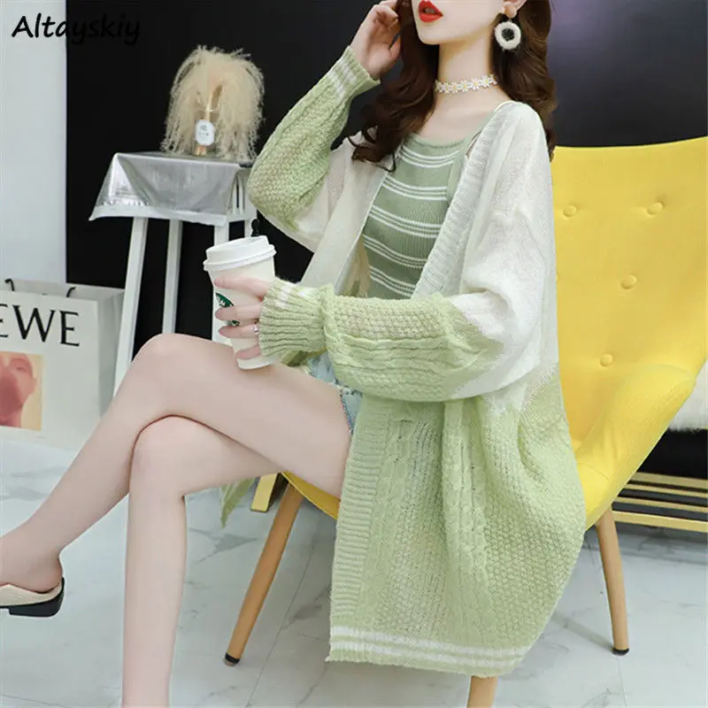 

Cardigan Women Popular Loose Leisure Hollow Out Simple Ulzzang New Design Clothing Chic Mujer Elegant Gentle Ins Daily Stylish