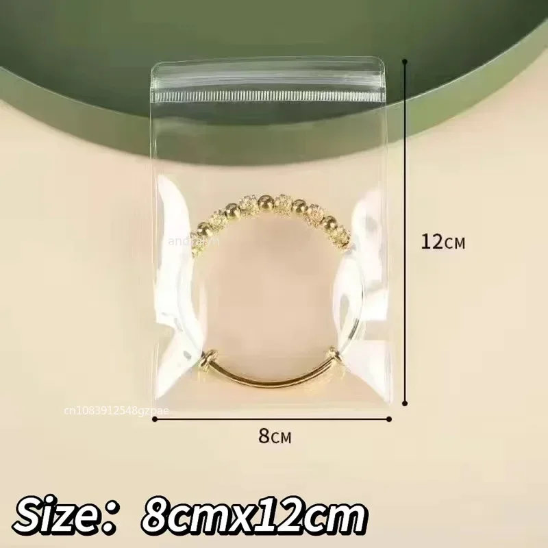 

10-100 шт., самозапечатывающиеся пластиковые сумки для ювелирных изделий из ПВХ с замком на молнии, многоразовые толстые прозрачные сумки для хранения подарочной упаковки на молнии