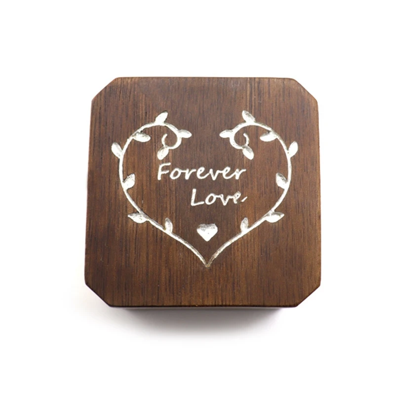 BX0C симпатичная шкатулка для сережек квадратной формы с рисунком сердца