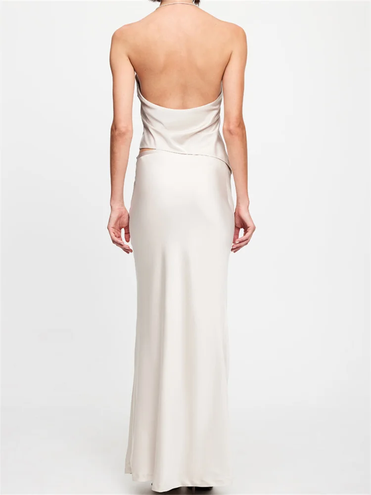 Женский костюм с юбкой CHRONSTYLE Y2K комплект из двух предметов топ без рукавов