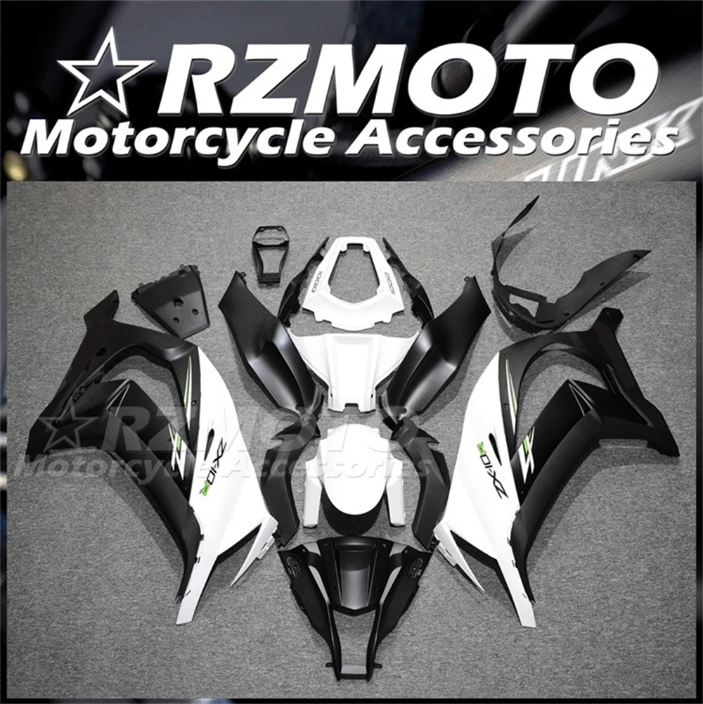 

4Gifts New ABS Fairings Kit Fit for Kawasaki Ninja ZX-10R ZX10R 2011 2012 2013 2014 2015 11 12 13 14 15 Bodywork Set Black White