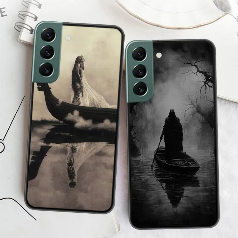 Телефон Hell Styx Ferryman для Samsung Galaxy S24 S22 Ultra S21 Plus S20 S23 FE Чехол S10 5G S10E S9 Силиконовый