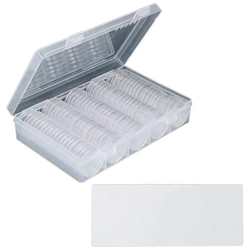 

30 mm Coin Capsules Ps Round Coin Holder Case and 6 Sizes (19/20/22.25/25/27/30mm) Protect Gasket