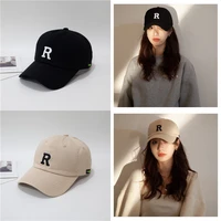 100 cotton baseball cap for women and men fashion letter r embroidery hat casual hip hop hats 2022 summer visors caps unisex