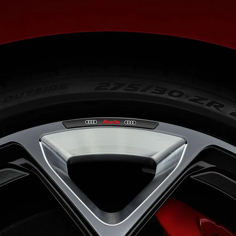 Автомобильная наклейка на обод колеса с логотипом украшение автомобиля для Audi S