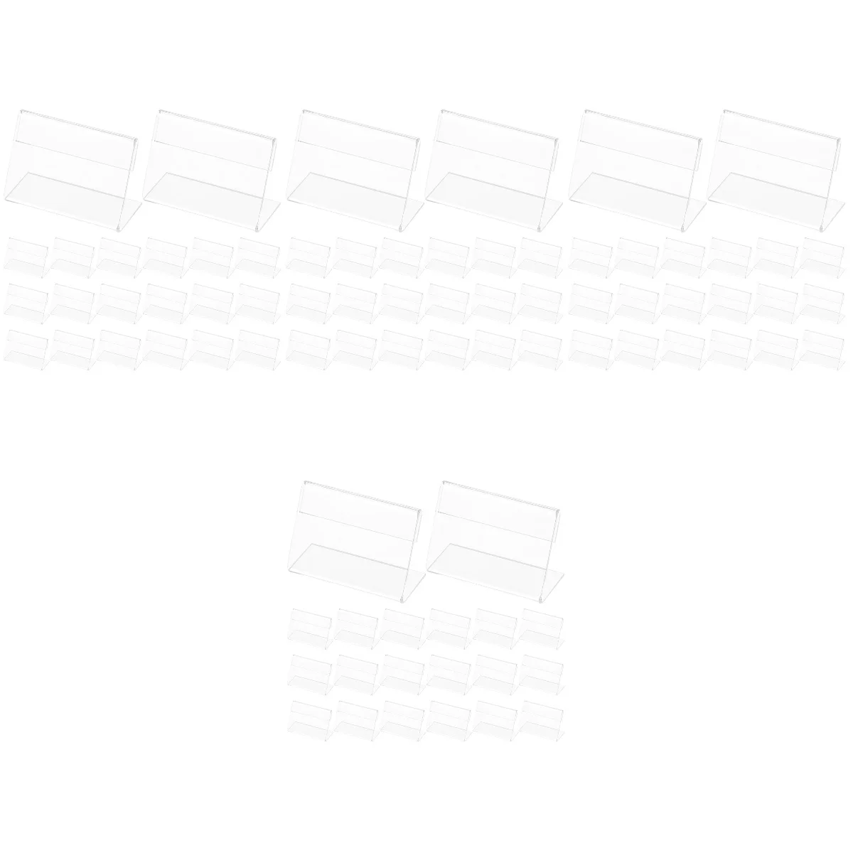 

100 pcs Acrylic Signs Horizontal Display Holders Display Stands for Table