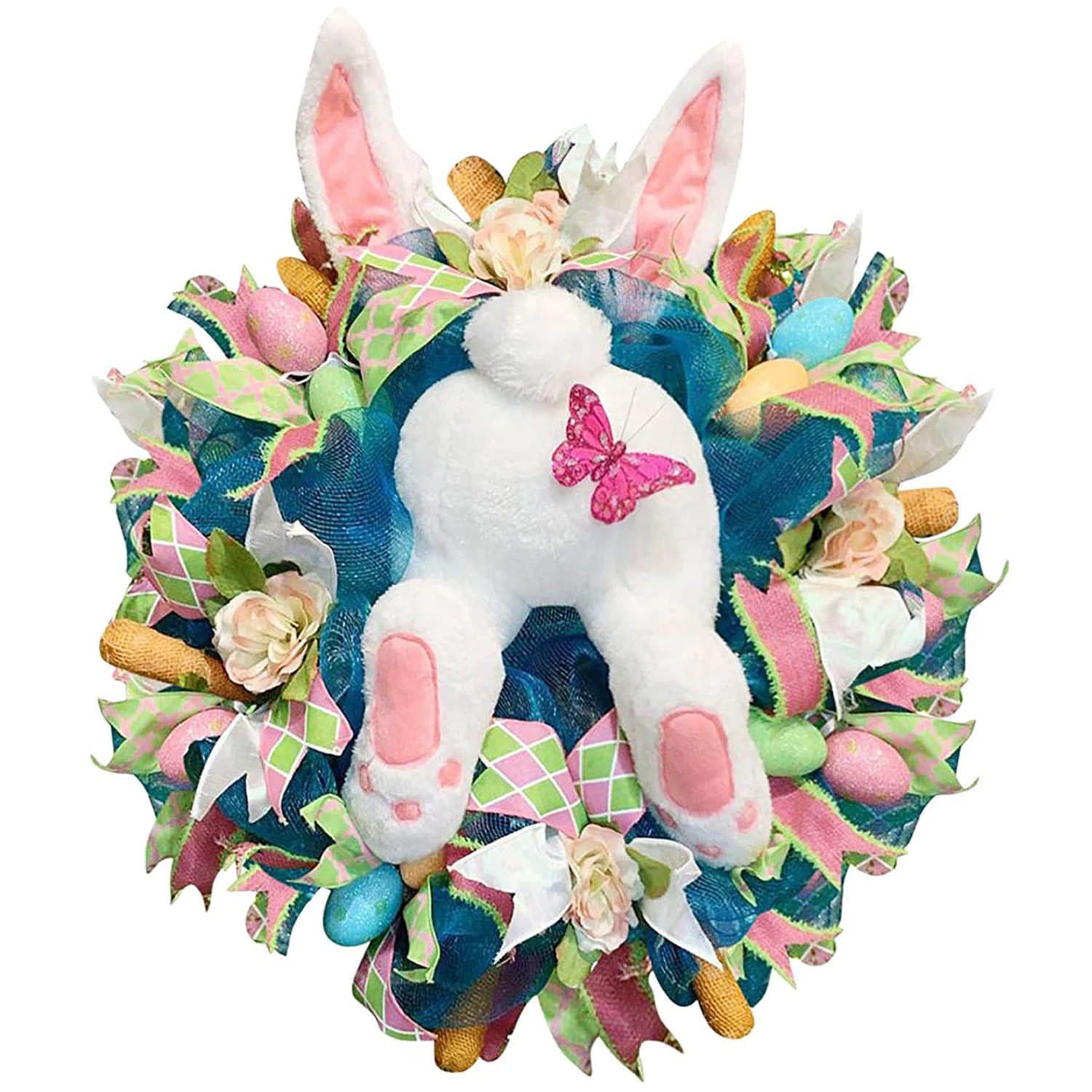 

Easter Colorful Rabbit Garlands Door Ornaments Wall Decorations Bunny Easter Party Eggs Happy Easter Party Decor For Home 2022