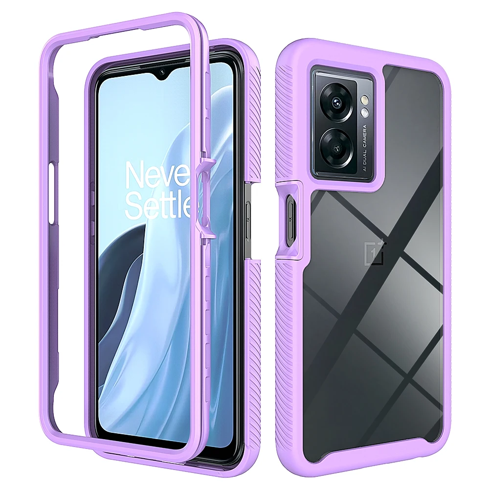

Case for OnePlus Nord N300 5G 10T 10Pro 2 in 1 Hybrid Shockproof Armor Back Clear Cover for OnePlus Nord N20 5G Nord N200