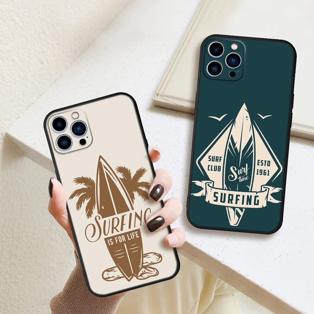 

Surfer Surf Hang Loose Shaka Phone Case FOR IPhone 13 11 12 14 Pro 8 7 Plus X 14 plus 13Pro MAX XR XS MAX 6s 6 Soft phone Covers