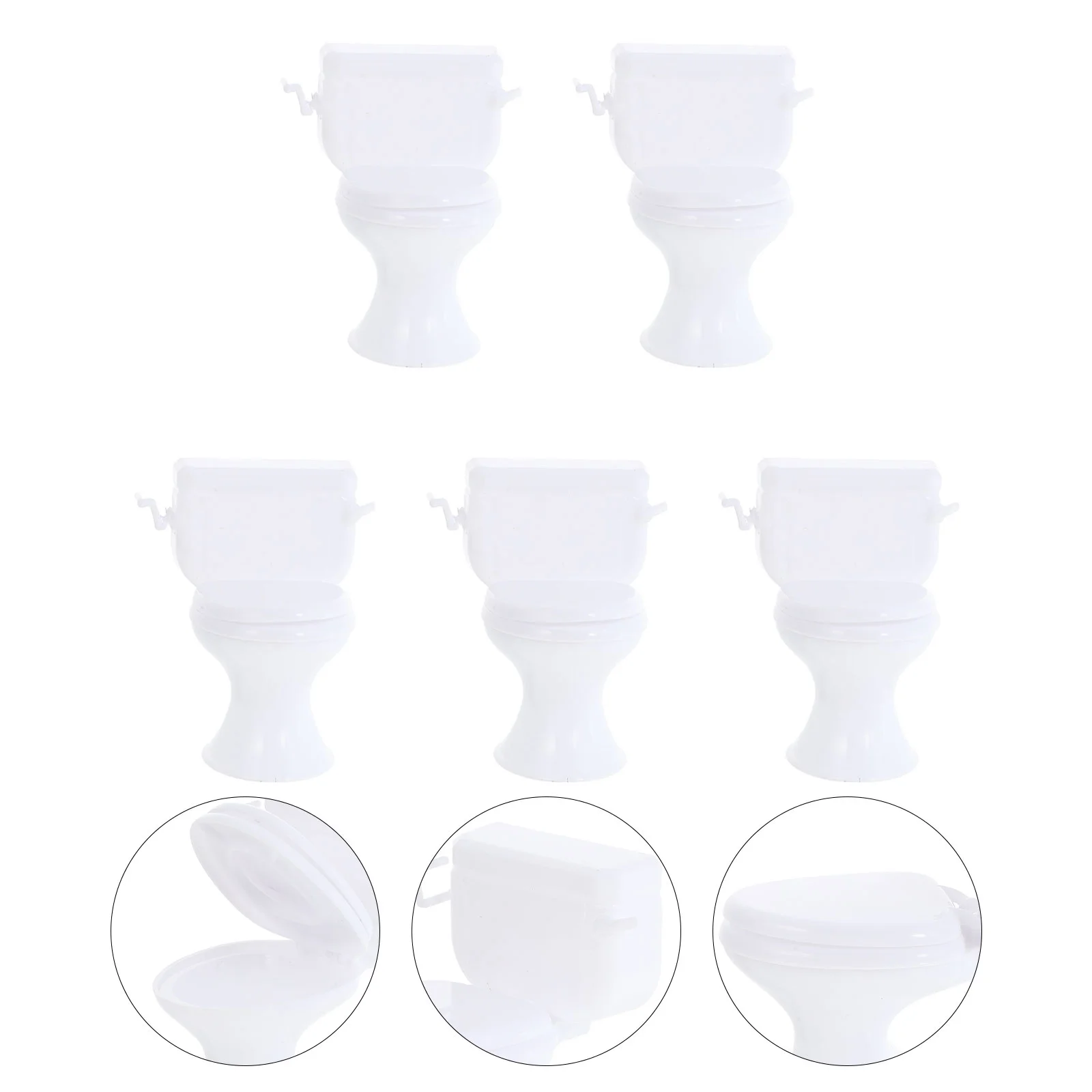 

Simulated Toilet Miniature Toy Educational Decorative Model Furniture Toys Girl Baby Stuff