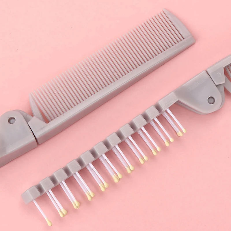 Складная Расческа для распутывания волос портативная двухсторонняя