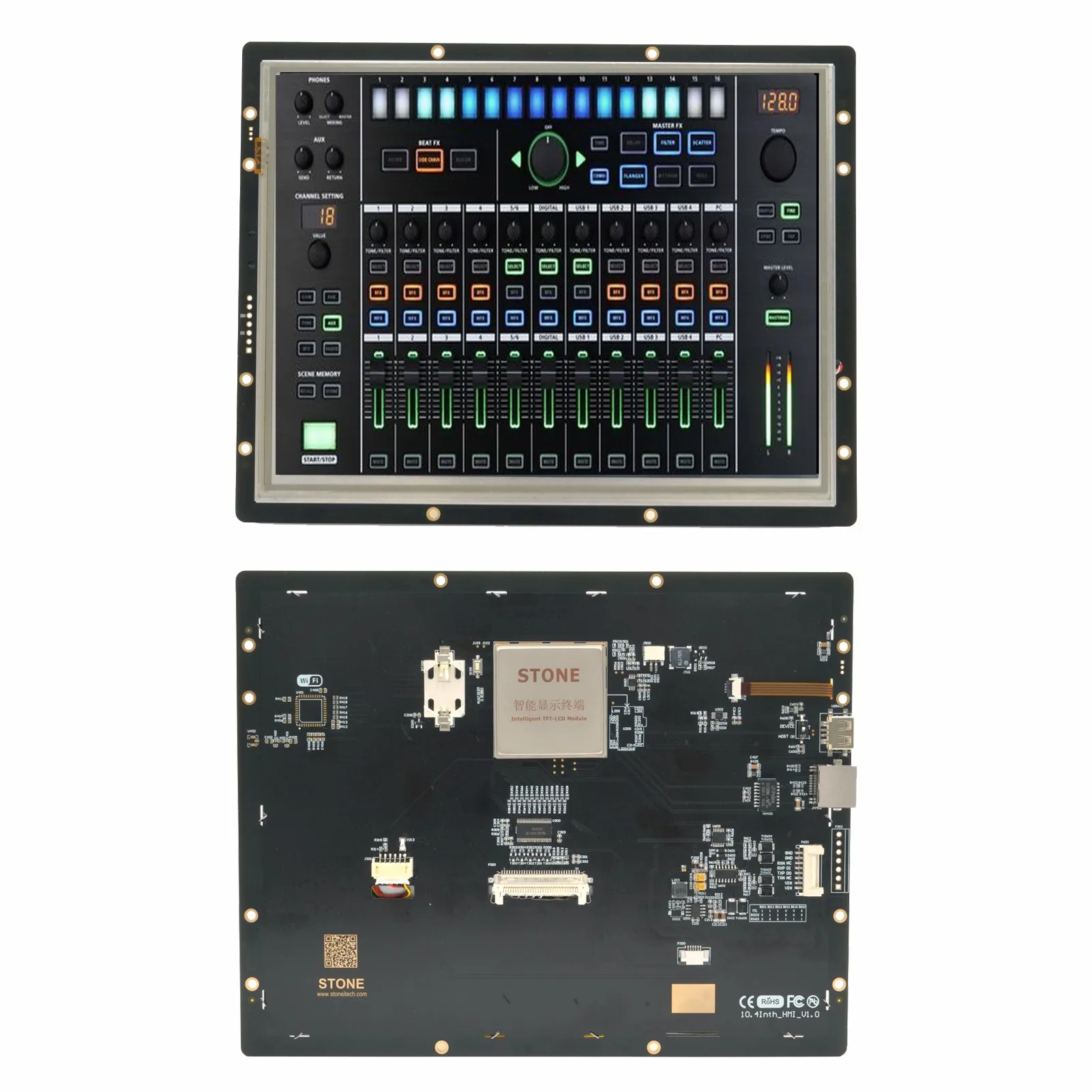 

SCBRHMI 10.4 inch Touch TFT LCD Module Display HMI Smart UART Serial Panel for Ardunio UNO/ESP32