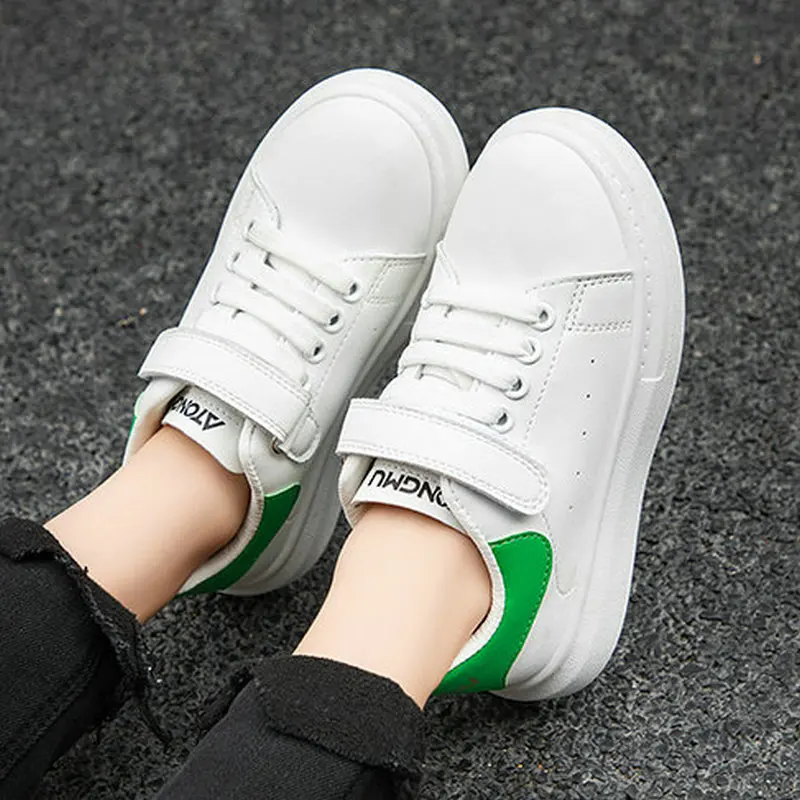 

Children Shoes Boys Skate Shoes 2022 Small White Vulcanized Shoes Girls Princess Shoes Soft-soled Kids Casual Shoes Saneakers