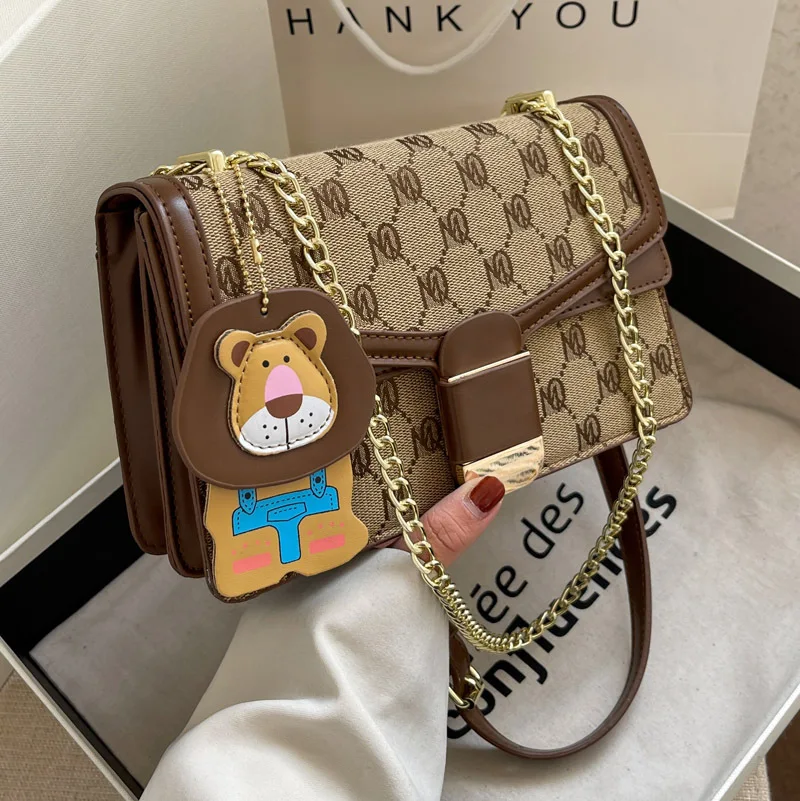 

High-end Niche Design Bag Women's Bag 2021 Winter New Wild Chain Shoulder Bag Fashion Messenger Bag Small Square Bag