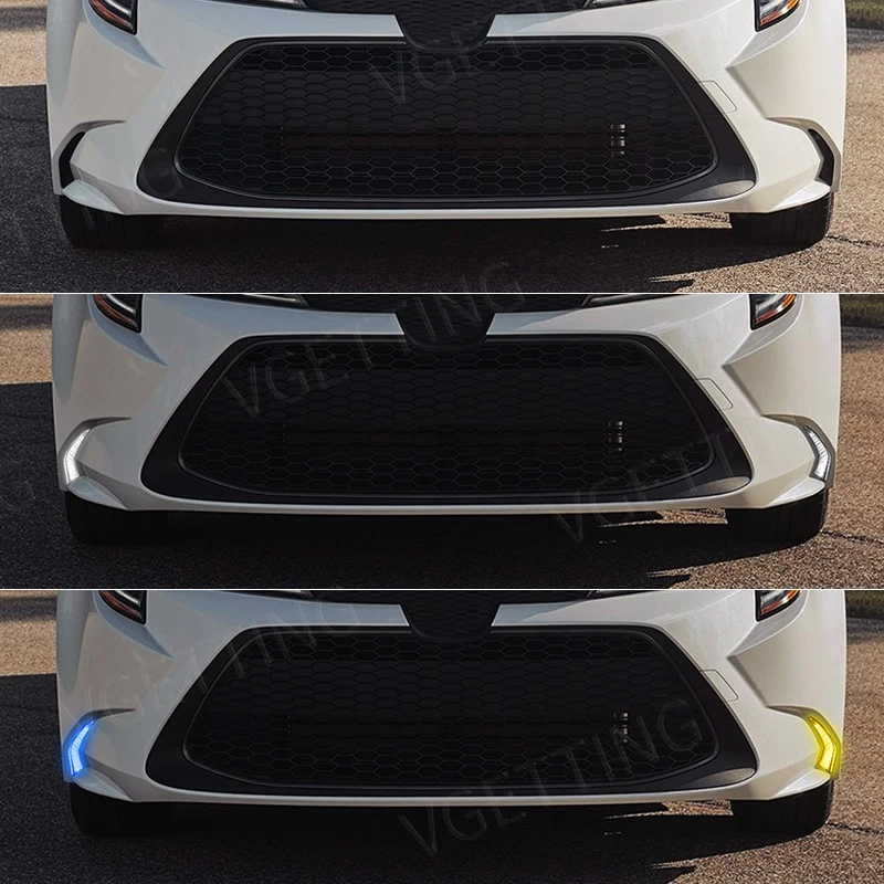 Светодиодные дневные ходовые огни для Toyota Corolla Hybrid Levin 2019 2020 2021 2022 трехцветные
