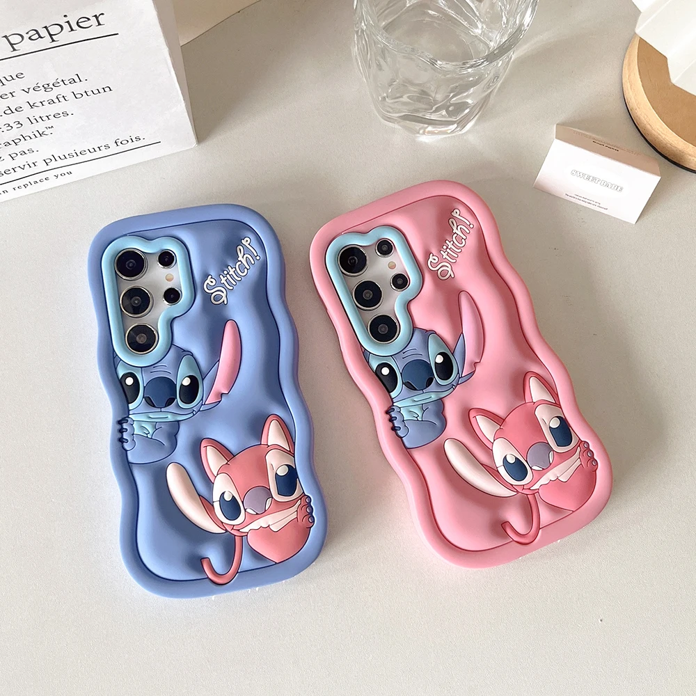 Силиконовый мягкий чехол Wave Stitch для Sasung Galaxy A03S A04E A15 A14 A53 A25 A32 A34 A35 A52 A55 S20 S21 S22 S23 Ultra